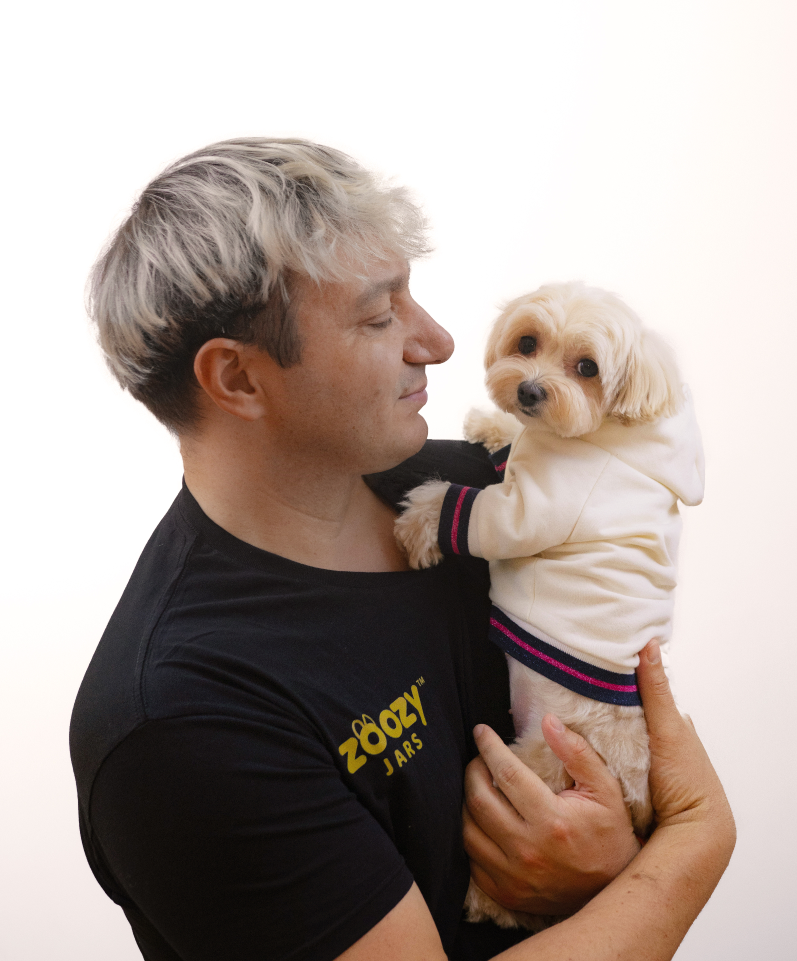 Founder with dog